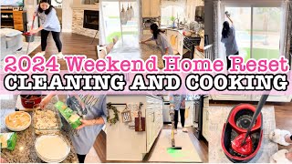 NEW✨ WEEKEND HOME RESET ROUTINE 2024 | REALISTIC CLEANING + COOK WITH ME! | SELLE DESHIRO