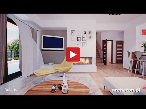Projekt domu Solaris, 227,4 m2, wirtualny spacer - archeton.pl