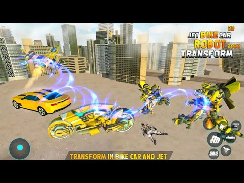 Play Air jet car robot transform game - #1 action game with robot shooting games