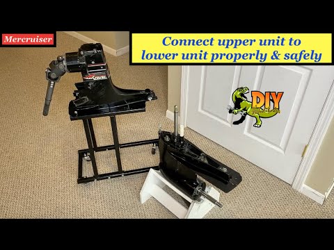 Connect Mercruiser outdrive upper unit to lower unit properly & safely - DIY