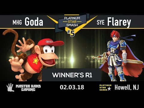 Platinum Star Smash 5 - MHG | Goda (Diddy Kong) vs SYE | Flarey (Roy) - Winner's R1