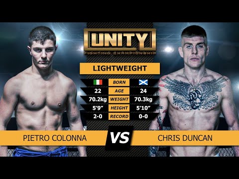 UNITY Fighting Championship - Chris Duncan v Pietro Colona