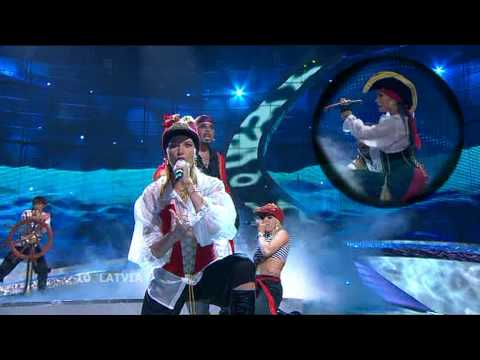 Eurovision 2008 Semi Final 2 10 Latvia *Pirates Of The Sea* *Wolves Of The Sea* 16:9 HQ