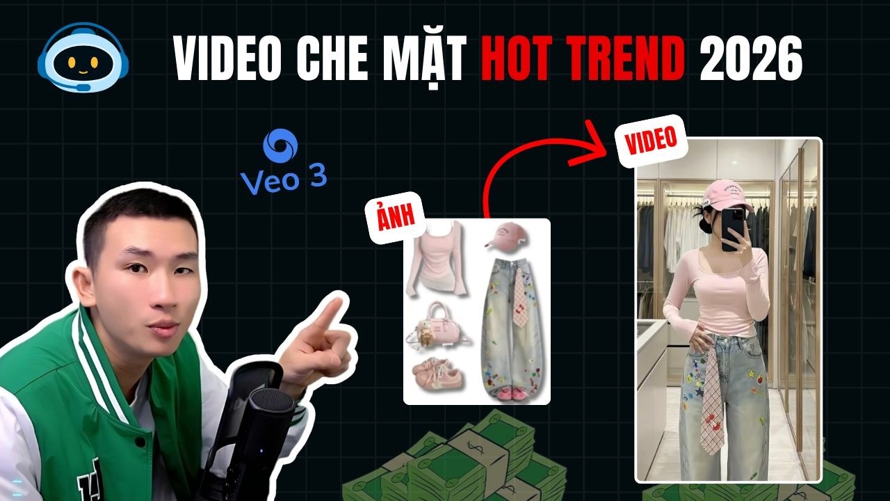 Hướng Dẫn Làm Video AI Thời Trang Che Mặt Siêu Thật