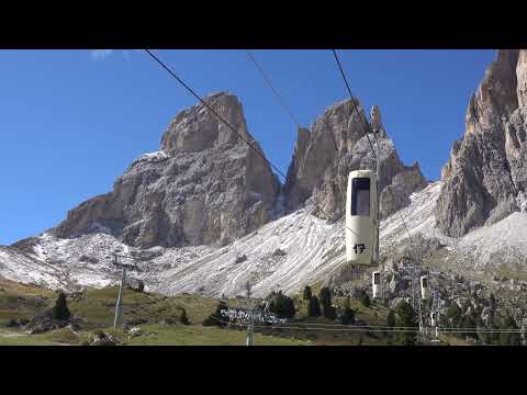 🇮🇹 4K | Sellajoch | Sassolungo cable car | Sella pass Dolomites
