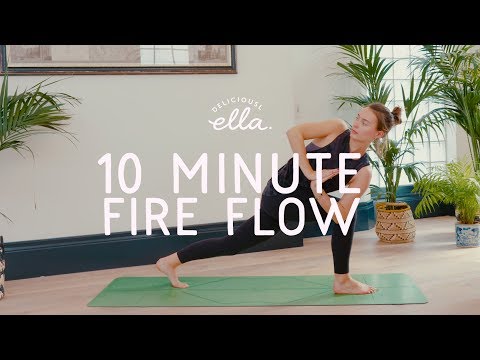 A Sweaty 10 Minute Fire Flow | Deliciously Ella Yoga