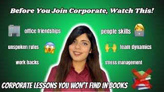 HACKS for FRESHER in CORPORATE World📈🏢|What NO ONE tells you😱 for a smooth start at your FIRST JOB💻