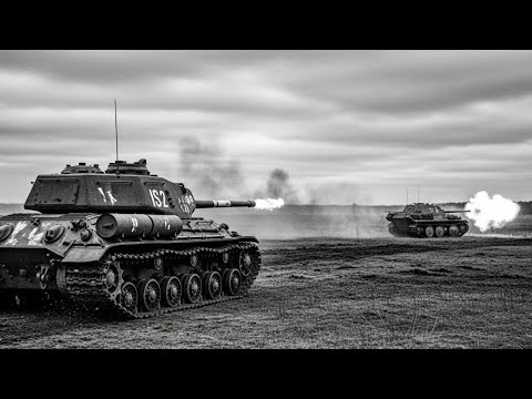 Der IS-2 griff im offenen Gelände an — der Jagdpanther eröffnete das Feuer auf Distanz