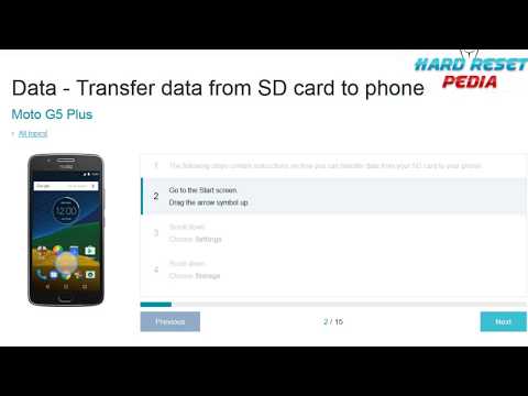 ☑️ Moto G5 Plus Transfer data from SD card to phone