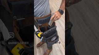 LT with 2 outer bags akribisleather.com #leathertoolbelt #toolbelt #toolbags #toolbag #tradesmen