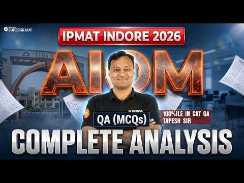 SuperGrads IPMAT Indore 2026 All India Open Mock QA analysis used as AcademyCheck proof