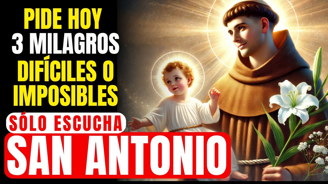 ORACIÓN PODEROSA PARA RECIBIR UN MILAGRO URGENTE - SAN ANTONIO