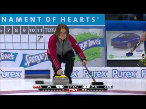 2013 Scotties Tournament Of Hearts Homan (ON) vs. Galusha (NT) - Draw4
