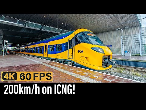 Train Cab Ride NL / 200kph on ICNG / Rotterdam - Schiphol - Amsterdam / ICNG / August 2024