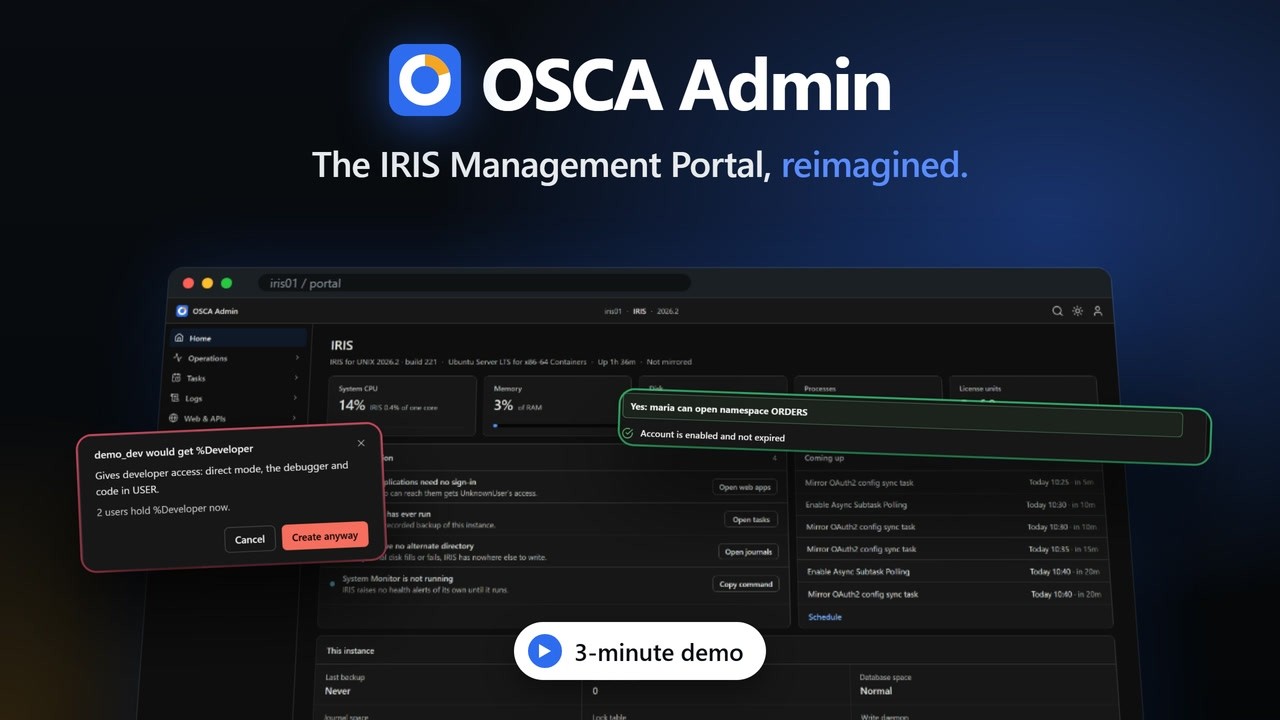 Watch the OSCA Admin demo on YouTube