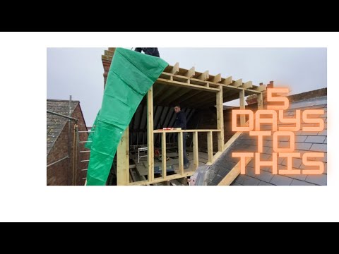 How to build a dorma roof for this loft conversion uk in 5 days..