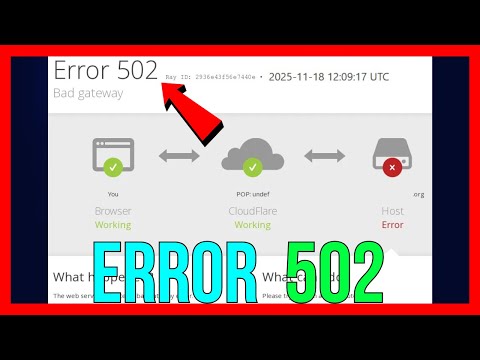 Bad gateway Error code 502 - What happened?
