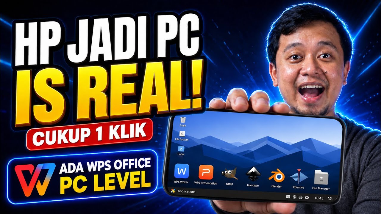 BYE BYE PC! Cara Ubah HP Jadi PC Pakai TINY COMPUTER Support WPS PC Level DLL
