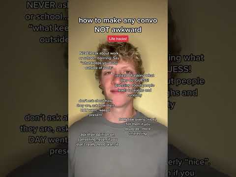 How to make any conversation NOT awkward #conversation #convo #conversationstarters #conversations