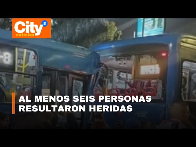 Grave accidente de tránsito entre dos buses del SITP en el norte de Bogotá 