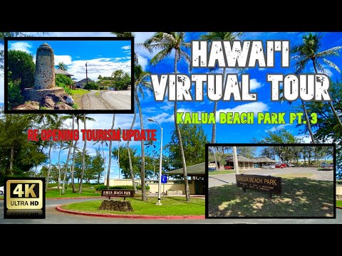 Kailua Beach Park |Oahu, Hawai’i| Virtual Tour [4K 60fps]| Relaxation Beach Walk #hawaiiwalk