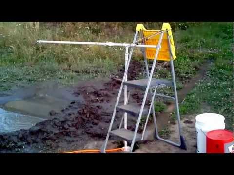 Cleaning out my well with a home built air-lift pump