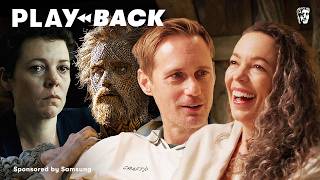 Wicker Co-Stars Olivia Colman and Alexander Skarsgård Watch Early Career Clips Together