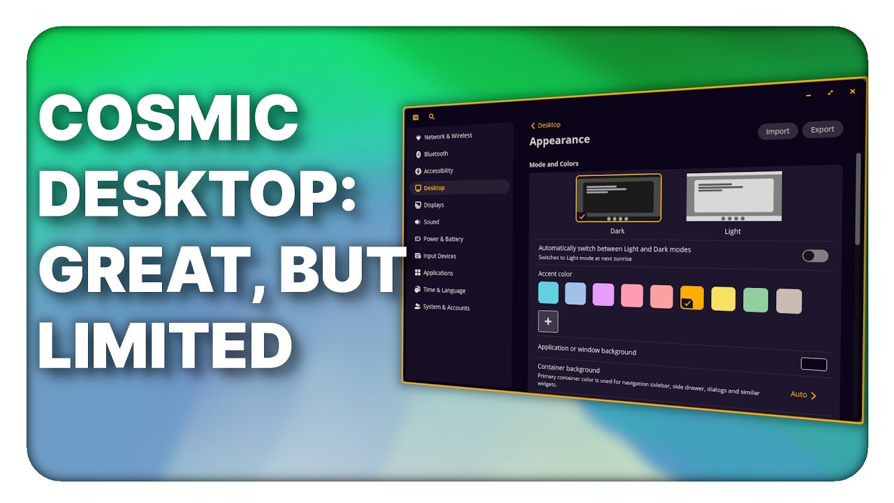 Cosmic a great Linux desktop, but still limited