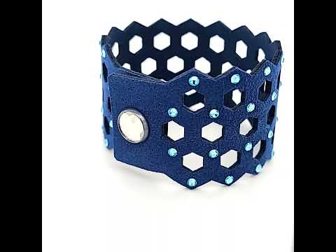 Браслет Spark из Алькантара со Swarovski Hexagon Large BHEX3NAQ - фото 1 - id-p1481190059