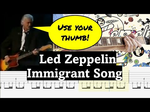 Led Zeppelin - Immigrant Song | How Jimmy Page REALLY plays it | Guitar Tutorial | Cover | Tab