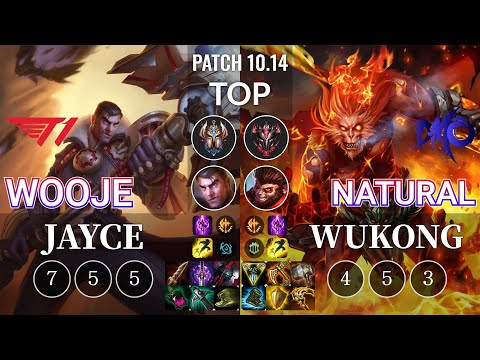 T1 Wooje Jayce vs DMO Natural Wukong Top - KR Patch 10.14
