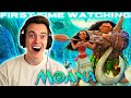 MOANA Is PEAK DISNEY First Time Watching Reaction Commentary Review