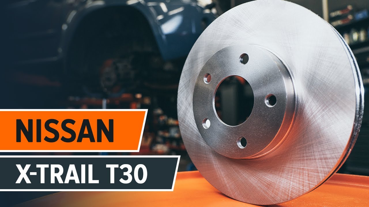 Como mudar discos de travão da parte dianteira em Nissan X Trail T30 - guia de substituição