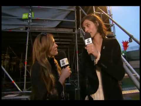 The Strokes @ IOW Festival Nick Valensi Interview (June 12 2010).avi
