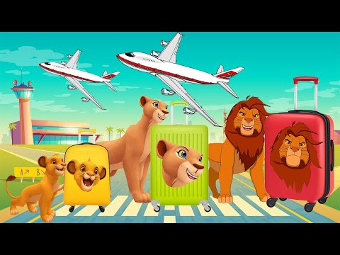 حدوتة الأسد سيمبا ملك حيوانات الغابة لعب المطار|حواديت قبل النوم|قصص أطفال بالعامية|حواديت ماما غادة
