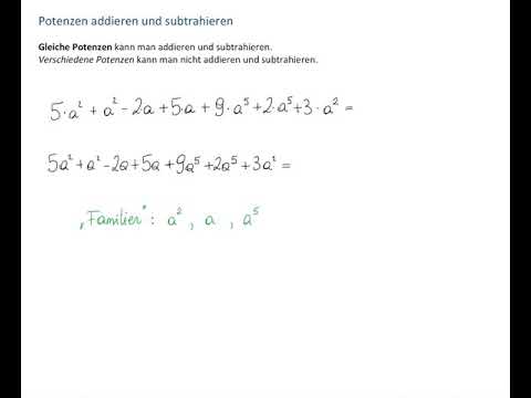 CR3 Potenzen addieren und subtrahieren