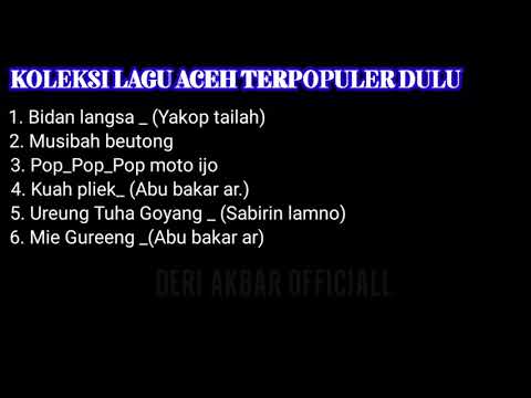 KOLEKSI QASIDAH ACEH TERPOPULER DULU