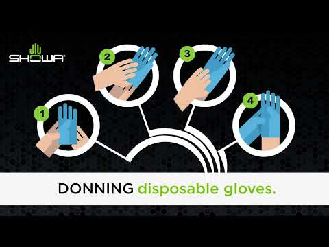 Off white disposable safety hand gloves