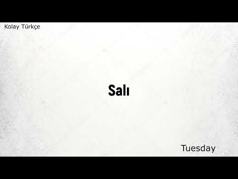 Mësojmë Turqisht | Ditët e javës