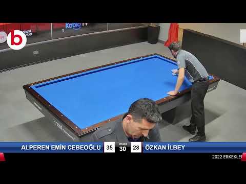 ALPEREN EMİN CEBEOĞLU & ÖZKAN İLBEY Bilardo Maçı - 2022 ERKEKLER 1.ETAP-9.TUR