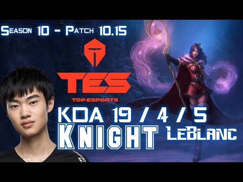 TES Knight LEBLANC vs SYNDRA Mid - Patch 10.15 KR Ranked