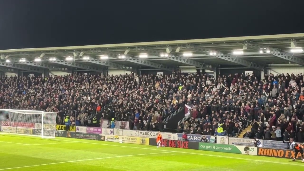 Hearts fans singing the 'All we need is, Claudio Braga!' song