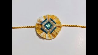 How to make silk thread raksha bandhan with pearls