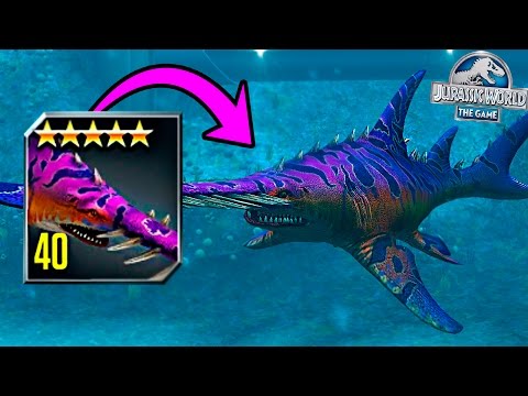 NEW AQUATIC ONCHOPRISTIS MAX LVL 40! - Jurassic World The Game - *GLACIER UPDATE* HD