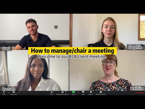 How to manage/chair a meeting