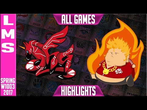 AHQ vs Fireball Highlights All Games - LMS W10D3 Spring 2017 AHQ vs FB All games