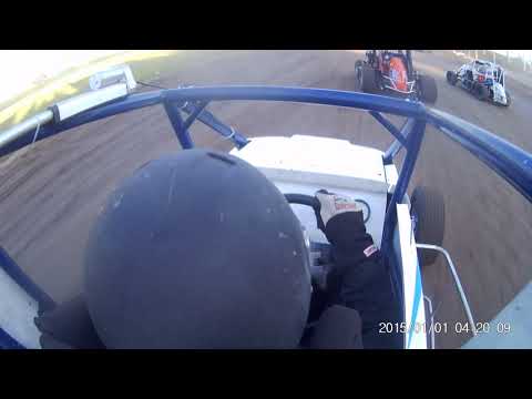 Fairbury 600cc Micro Sprint Car On Board With Crash