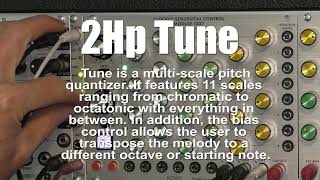 Video thumbnail for 2hp Tune Multi-Scale Pitch Quantizer with Behringer 1027 Clocked Sequential Control Module by WayneJoness