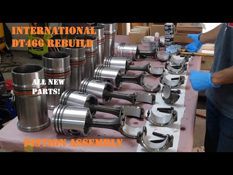 International DT466 Engine Rebuild Part 5 Piston Assembly