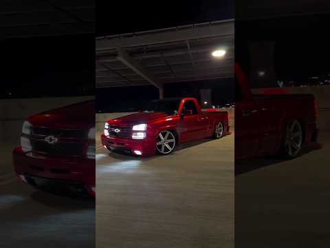 Silverado Cateye Pintura Candy 🍭 Tumbadita Con LED Luces #led #silverado #droppedtrucks #chevy #nbs